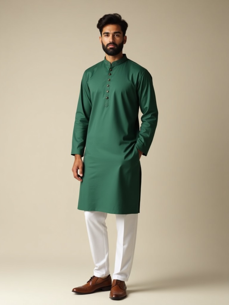 Royal Maroon Wedding Kurta - Back View